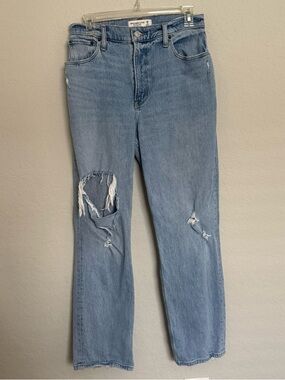 Abercrombie & Fitch Curve Love The 90s Straight Ultra High Rise Jeans Size 28
